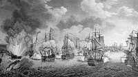 Сражение при Чесме в ночь на 7 июля 1770 г. Гравюра