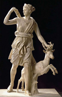 Леохар. Диана-охотница. Римская копия. IV в. до н.э. Мрамор. Лувр, Париж