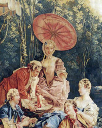 Дама с китайским зонтиком (Ф. Буше, 1740 г.)