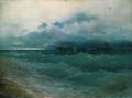 Корабли в бурном море. Восход солнца 1871.