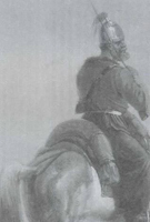 Фрагмент картины «Всадник на коне» французского живописца Б.-Э.Свебаха после реставрации