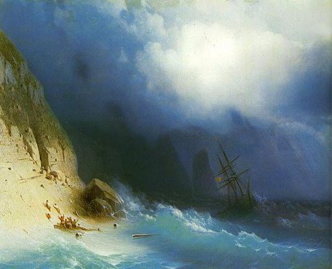 Кораблекрушение. У скал - 1870 год