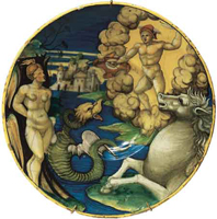 Тарелка с изображением Персея и Андромеды (Урбино, 1535–1540 г.)