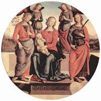 Мадонна на троне с младенцем и двумя святыми