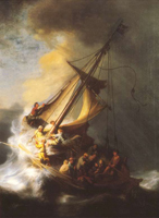 Челн Христа во время бури (Рембрандт, 1633 г.)