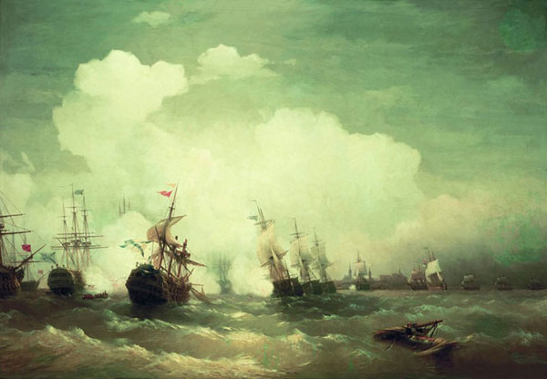 Морское сражение при Ревеле 2 мая 1790 года. (Айвазовский И.К.)