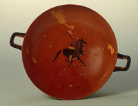 Геракл, укрощающий коня Диомеда (Псиакс. Килик. 520-е гг. до н.э.)