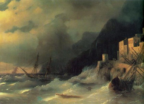 Буря на море - 1850 год