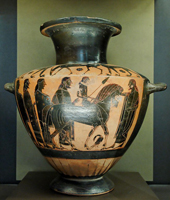 Прощание воинов. Гидрия. Лидос. Около 570—560 гг. до н.э. Лувр. Париж