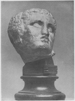 Скопас. Голова раненого воина с западного фронтона храма Афины Алеи в Тегее. Мрамор. I п. IV в. до н.э. Афины. Национальный музей