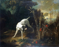 Собака на стойке перед куропаткой (Жан-Батист Удри)