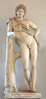 Пракситель. Отдыхающий сатир (Около 340 г. до н.э. Римская копия. Рим. Капитолийский музей)