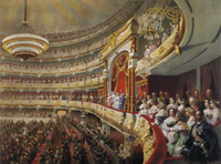 Спектакль в Большом театре по случаю коронования императора Александра II (Михаил Зичи)
