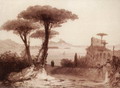 Вид Везувия из Неаполя 1843.